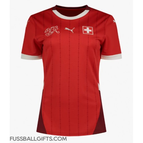 Schweiz Fußballbekleidung Heimtrikot Damen EM 2024 Kurzarm